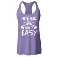 thumbnail image 1 of Shop4Ever Women's Hoeing Ain't Easy Racerback Tank Top X-Small Purple, 1 of 5