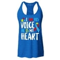 thumbnail image 1 of Shop4Ever Women's I Am His Voice He is My Heart Autism Awareness Racerback Tank Top XX-Large Royal Blue, 1 of 5