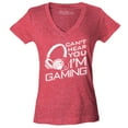 thumbnail image 1 of Shop4Ever Women's I Can't Hear You I'm Gaming Slim Fit V-Neck T-Shirt Large Heather Red, 1 of 5
