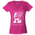 thumbnail image 1 of Shop4Ever Women's I Have Decided to Stick with Love Quote Martin Luther King Jr. Slim Fit V-Neck T-Shirt Large Pink, 1 of 5