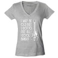 thumbnail image 1 of Shop4Ever Women's I May be Old but I Got to See All The Cool Bands Slim Fit V-Neck T-Shirt X-Large Sports Grey, 1 of 5