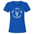 thumbnail image 1 of Shop4Ever Women's I Rock The Spectrum Skeleton Skull Graphic T-Shirt Medium Royal Blue, 1 of 5