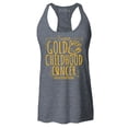 thumbnail image 1 of Shop4Ever Women's I Wear Gold for Childhood Cancer Awareness Racerback Tank Top Small Charcoal, 1 of 5