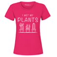 thumbnail image 1 of Shop4Ever Women's I Wet My Plants  Graphic T-Shirt Large Heliconia Pink, 1 of 5
