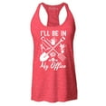 thumbnail image 1 of Shop4Ever Women's I'll Be in My Office Gardening Plant Lover Racerback Tank Top X-Small Red, 1 of 5