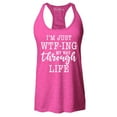 thumbnail image 1 of Shop4Ever Women's I'm Just WTF-ing My Way Through Life Racerback Tank Top Medium Fuchsia, 1 of 5
