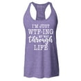 thumbnail image 1 of Shop4Ever Women's I'm Just WTF-ing My Way Through Life Racerback Tank Top XX-Large Purple, 1 of 5