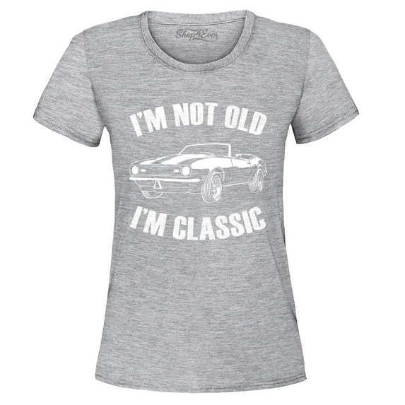 Shop4Ever Women's I'm Not Old I'm Classic Graphic T-Shirt XX-Large Sports Grey