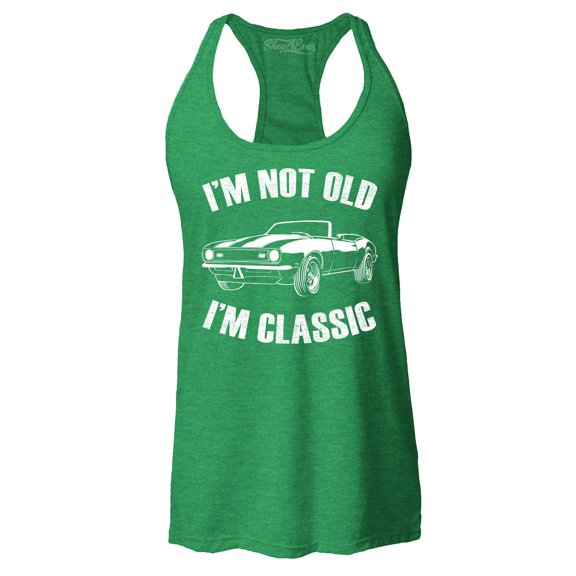 Shop4Ever Women's I'm Not Old I'm Classic Racerback Tank Top X-Small Kelly Green