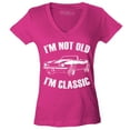 thumbnail image 1 of Shop4Ever Women's I'm Not Old I'm Classic Slim Fit V-Neck T-Shirt X-Large Pink, 1 of 5