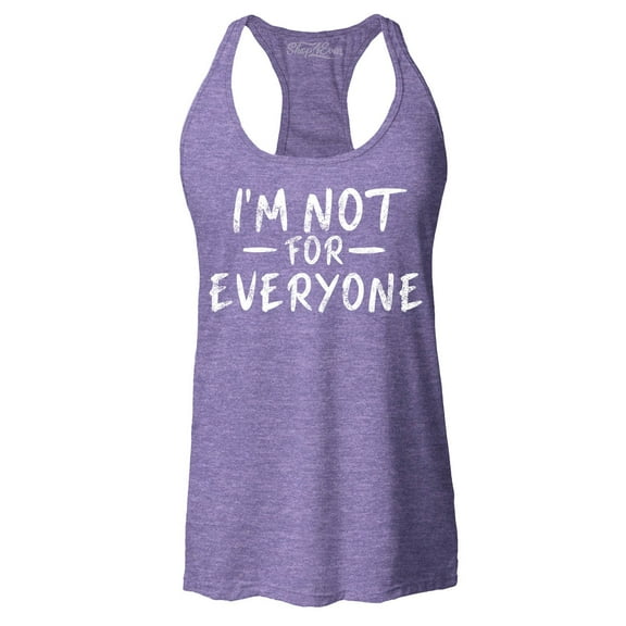 Shop4Ever Women's I'm Not for Everyone  Racerback Tank Top Small Purple