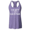 thumbnail image 1 of Shop4Ever Women's I'm Not for Everyone  Racerback Tank Top X-Large Purple, 1 of 5