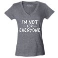 thumbnail image 1 of Shop4Ever Women's I'm Not for Everyone  Slim Fit V-Neck T-Shirt Small Heather Charcoal, 1 of 5