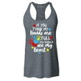 thumbnail image 1 of Shop4Ever Women's  If You Think My Hands are Full Heart Autism Racerback Tank Top X-Large Charcoal, 1 of 5