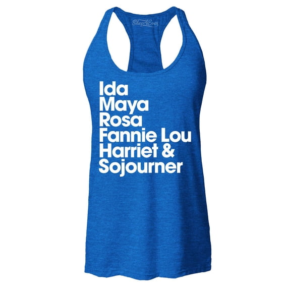 Shop4Ever Women's Inspirational Black Women Leaders Racerback Tank Top Small Royal Blue