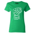 thumbnail image 1 of Shop4Ever Women's Inspiring Black Leaders Fist Graphic T-Shirt Medium Irish Green, 1 of 5