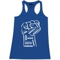 thumbnail image 1 of Shop4Ever Women's Inspiring Black Leaders Fist Racerback Tank Top Large Royal Blue, 1 of 5