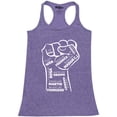 thumbnail image 1 of Shop4Ever Women's Inspiring Black Leaders Fist Racerback Tank Top Medium Purple, 1 of 5