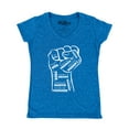 thumbnail image 1 of Shop4Ever Women's Inspiring Black Leaders Fist Slim Fit V-Neck T-Shirt X-Small Heather Royal Blue, 1 of 5