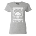 thumbnail image 1 of Shop4Ever Women's Instant Pirate Just Add Rum Graphic T-Shirt XX-Large Sports Grey, 1 of 5