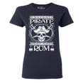 thumbnail image 1 of Shop4Ever Women's Instant Pirate Just Add Rum Graphic T-Shirt XXX-Large Navy, 1 of 5