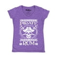 thumbnail image 1 of Shop4Ever Women's Instant Pirate Just Add Rum Slim Fit V-Neck T-Shirt Medium Heather Purple, 1 of 5