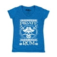 thumbnail image 1 of Shop4Ever Women's Instant Pirate Just Add Rum Slim Fit V-Neck T-Shirt X-Large Heather Royal Blue, 1 of 5