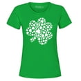 thumbnail image 1 of Shop4Ever Women's Irish Shamrock Clover Cloud St. Patrick's Day Graphic T-Shirt XX-Large Irish Green, 1 of 5