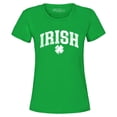 thumbnail image 1 of Shop4Ever Women's Irish Shamrock St. Patrick's Day Graphic T-Shirt Large Irish Green, 1 of 5