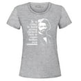 thumbnail image 1 of Shop4Ever Women's It Is Easier to Build Strong Children Fred Douglass Graphic T-Shirt Medium Sports Grey, 1 of 5