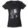 thumbnail image 1 of Shop4Ever Women's It Is Easier to Build Strong Children Fred Douglass Slim Fit V-Neck T-Shirt Medium Black, 1 of 5
