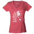 thumbnail image 1 of Shop4Ever Women's It Is Easier to Build Strong Children Fred Douglass Slim Fit V-Neck T-Shirt XX-Large Heather Red, 1 of 5