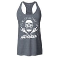 thumbnail image 1 of Shop4Ever Women's It's Never Too Early for Halloween Skull Skeleton Racerback Tank Top X-Small Charcoal, 1 of 5