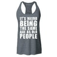 thumbnail image 1 of Shop4Ever Women's It's Weird Being The Same Age as Old People Racerback Tank Top X-Large Charcoal, 1 of 5
