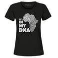 thumbnail image 1 of Shop4Ever Women's It's in My DNA African Pride Graphic T-Shirt Medium Black, 1 of 5