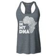 thumbnail image 1 of Shop4Ever Women's It's in My DNA African Pride Racerback Tank Top X-Small Charcoal, 1 of 5