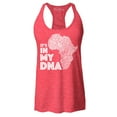 thumbnail image 1 of Shop4Ever Women's It's in My DNA African Pride Racerback Tank Top XX-Large Red, 1 of 5