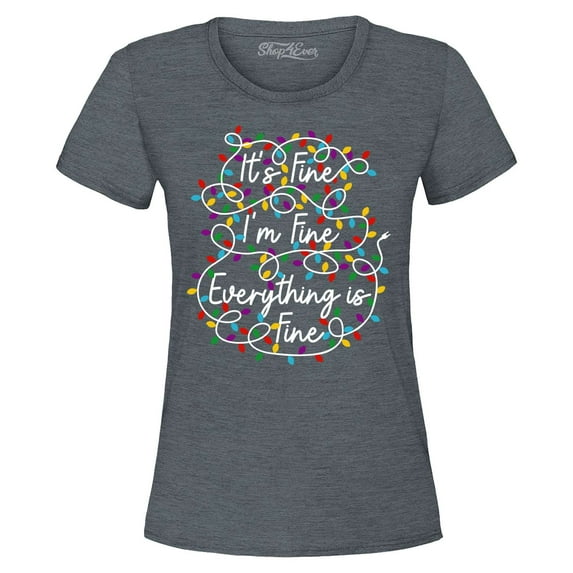 Shop4Ever Women's ItsFine Graphic T-Shirt Large Dark Heather