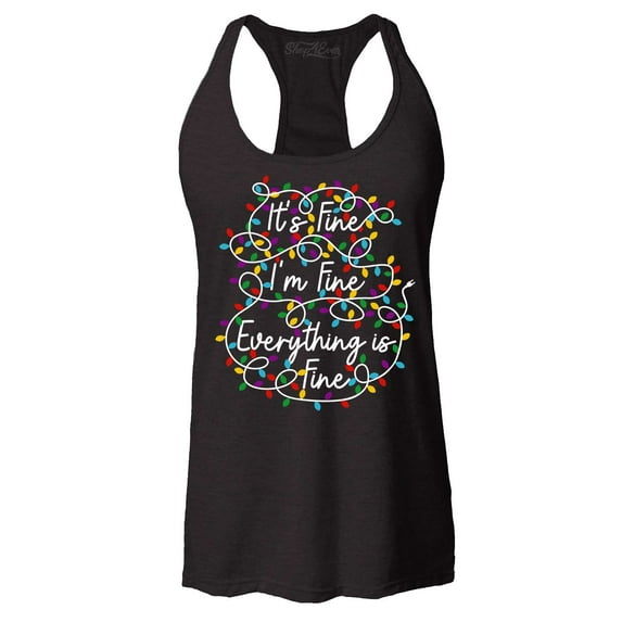 Shop4Ever Women's ItsFine Racerback Tank Top X-Large Black