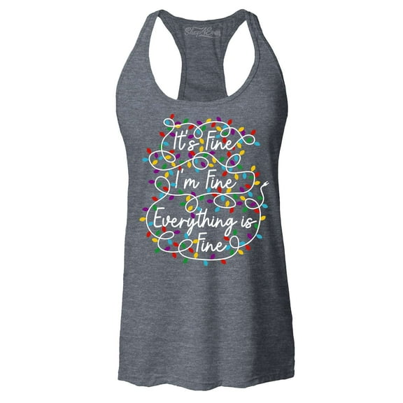 Shop4Ever Women's ItsFine Racerback Tank Top X-Large Charcoal