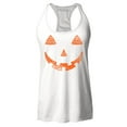 thumbnail image 1 of Shop4Ever Women's Jack O'Lantern Costume Pumpkin Face Halloween Racerback Tank Top Medium White, 1 of 5