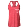 thumbnail image 1 of Shop4Ever Women's Jesus Cross Cursive Script Small  Racerback Tank Top Medium Red, 1 of 5