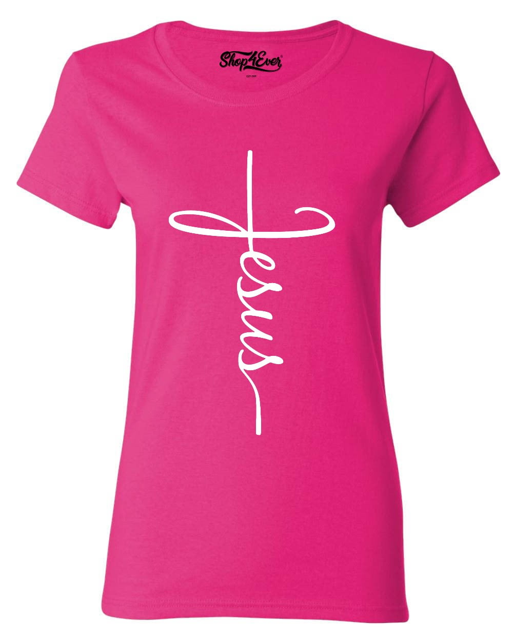 Fall For Jesus He Never Leaves Christian Faith Jesus Cross T-Shirt