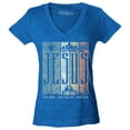 thumbnail image 1 of Shop4Ever Women's Jesus The Way The Life The Truth Slim Fit V-Neck T-Shirt Medium Heather Royal Blue, 1 of 5