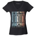 thumbnail image 1 of Shop4Ever Women's Jesus The Way The Life The Truth Slim Fit V-Neck T-Shirt X-Large Black, 1 of 5