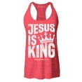 thumbnail image 1 of Shop4Ever Women's Jesus is King Revelation 17:14 Racerback Tank Top X-Small Red, 1 of 5