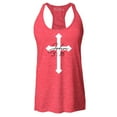 thumbnail image 1 of Shop4Ever Women's John 3:16 Bible Verse Script Cross Racerback Tank Top Medium Red, 1 of 5