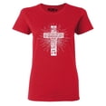 thumbnail image 1 of Shop4Ever Women's John 3:16 Cross Graphic T-Shirt Small Red, 1 of 5