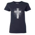 thumbnail image 1 of Shop4Ever Women's John 3:16 Cross Graphic T-Shirt XX-Large Navy, 1 of 5