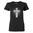 thumbnail image 1 of Shop4Ever Women's John 3:16 Cross Graphic T-Shirt XXX-Large Black, 1 of 5